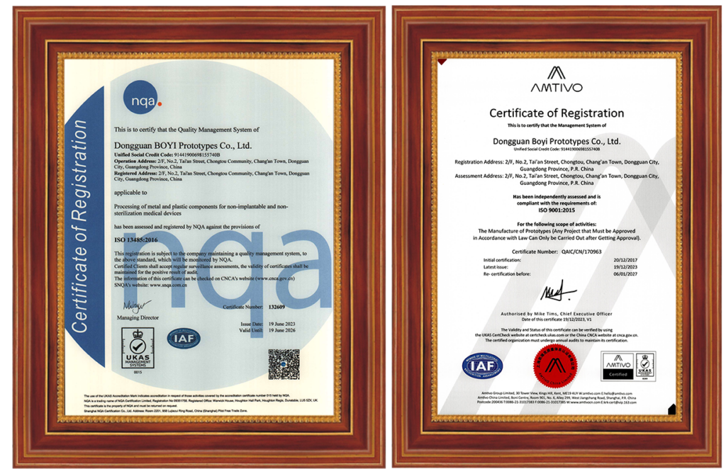 ISO certifications