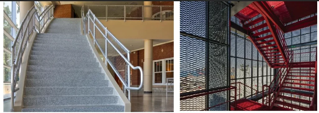 expanded metal sheet applications - stairs, balcony railings